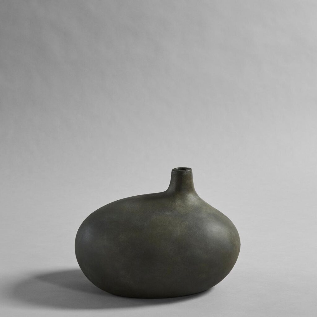 Submarine Vase, Fat - Dark grey