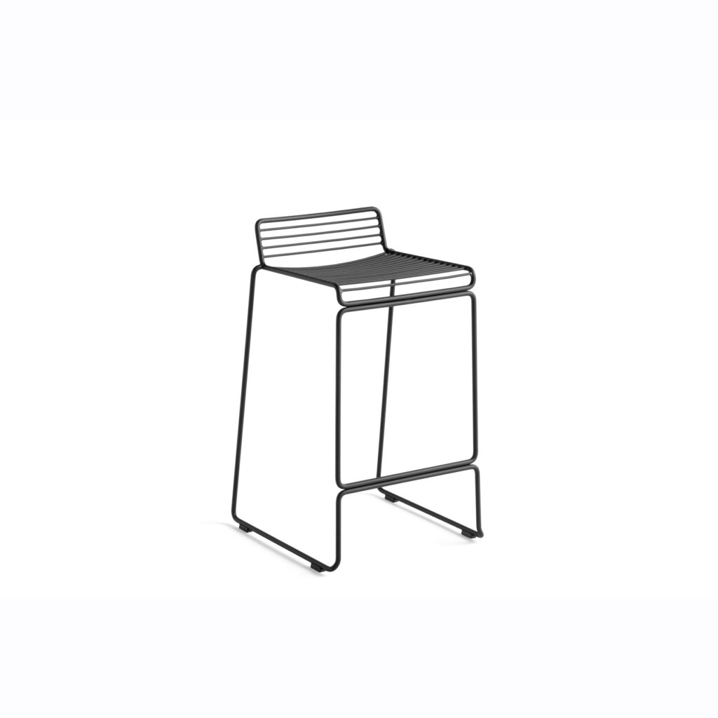 Hee Bar Stool, Black, H65cm