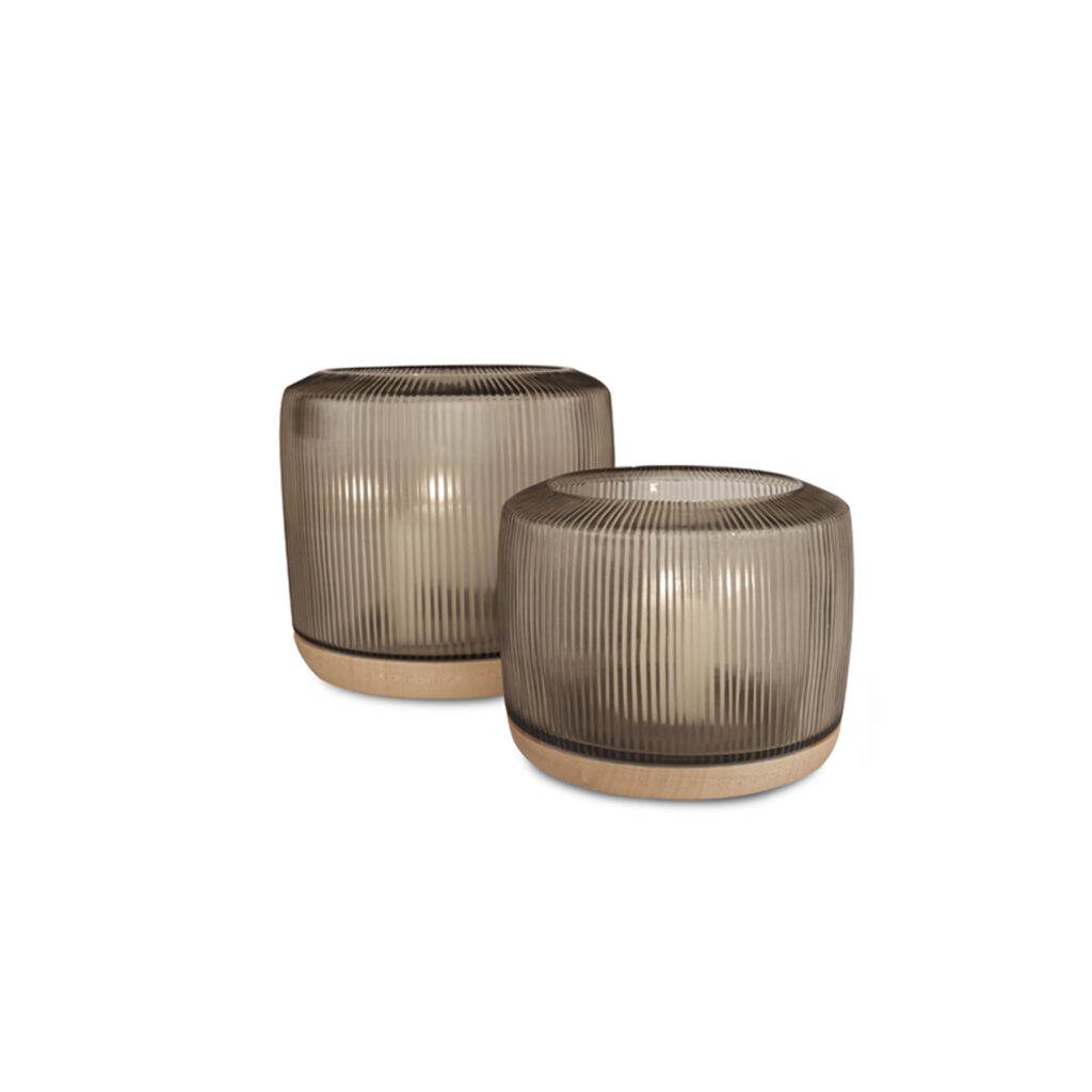 SAN FRANCISCO LANTERN L WALNUT/DARK INDIGO