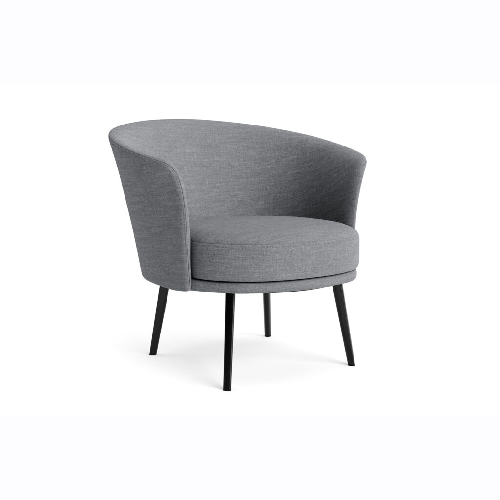 Dorso Lounge Chair, Black base, Remix 143