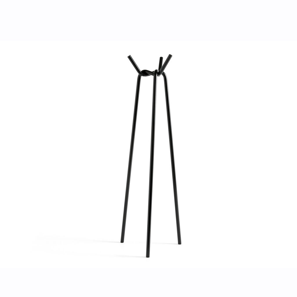 Knit coat hanger, Black