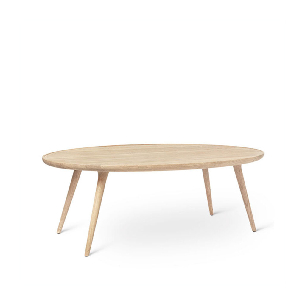 Accent Oval Lounge Table - Sirka Grey Stained Oak, 120x80xH42cm