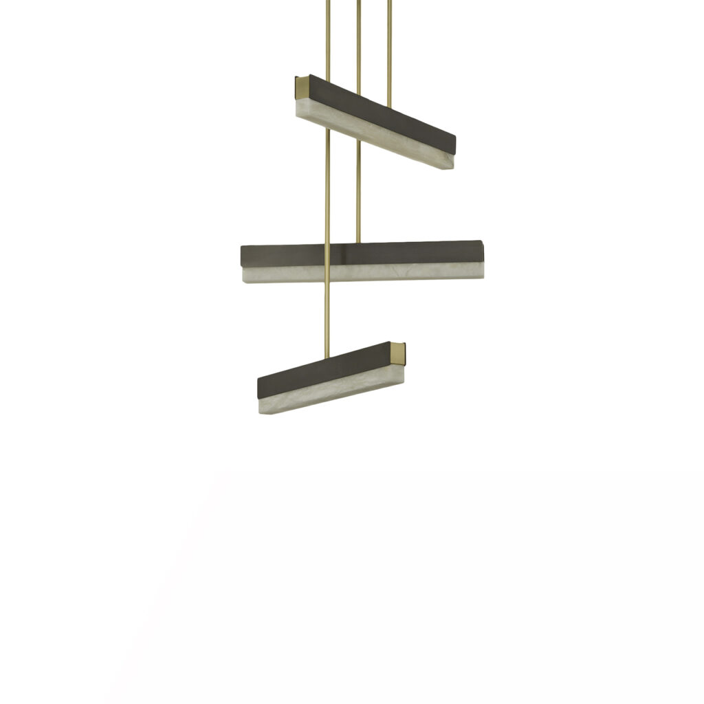 ARTES PENDANT COLLECTIVE 600 bronze and honed alabaster, 61x55cm