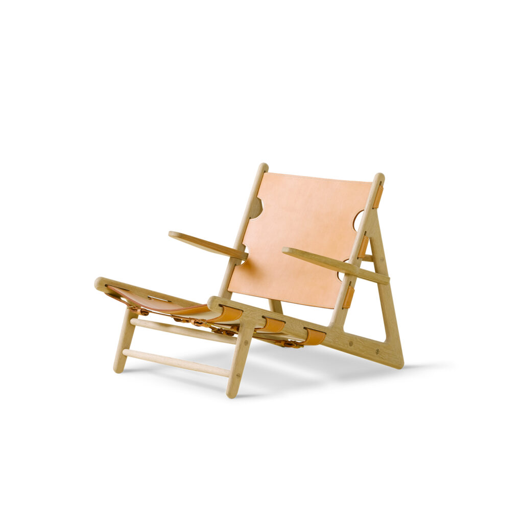 The Hunting Chair, Oak oil, Leather, cognac