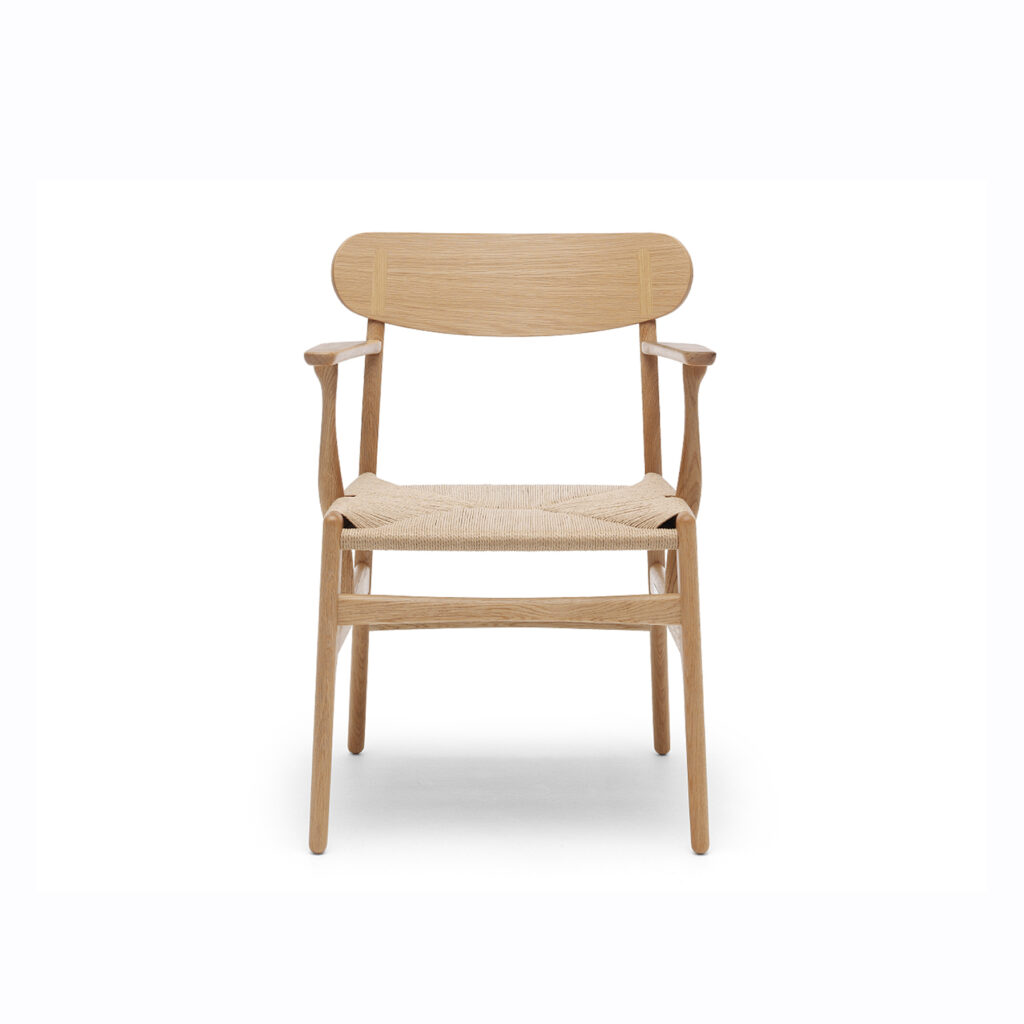 CH26 Armchair, Oil Oak, Natural paper cord