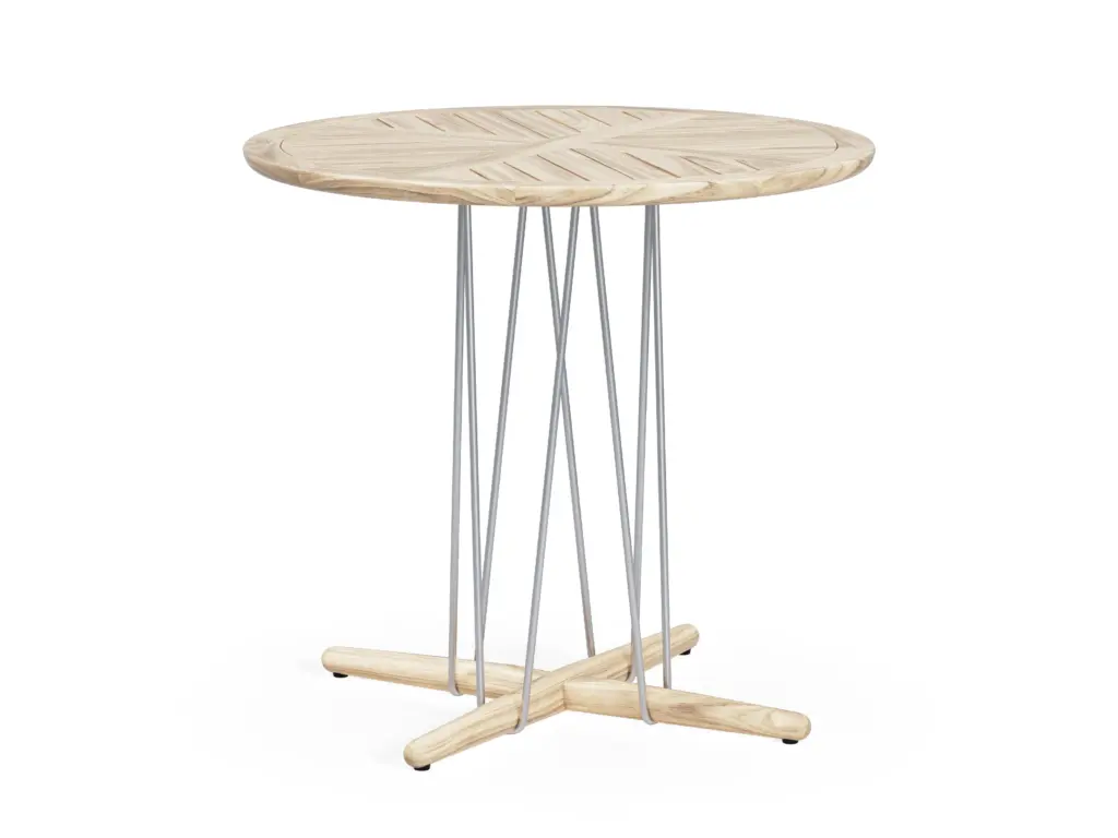 E022 Embrace Outdoor Dining Table, Teak, D80cm