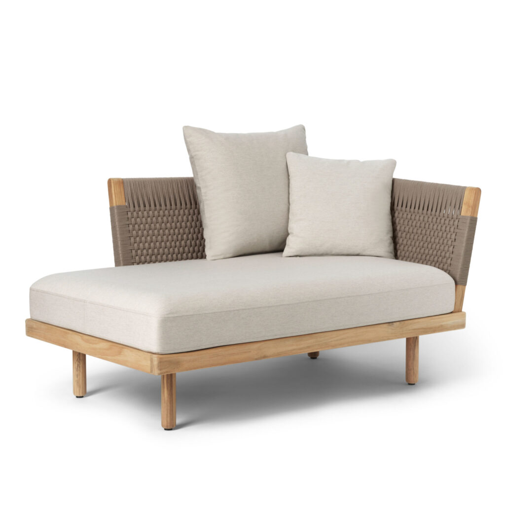 E541 Embrace Outdoor Corner Sofa, Teak/fabric group 1