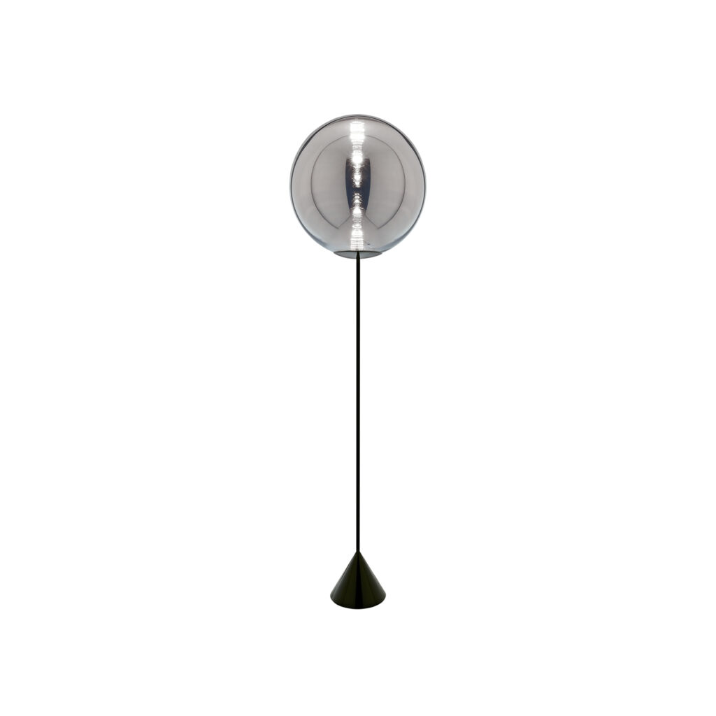 Globe Cone Slim Floor Silver LED UN