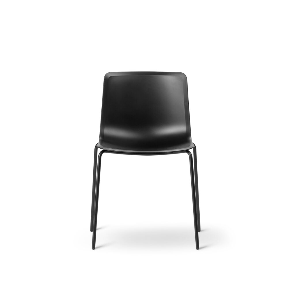 Pato 4-Leg Chair, Tube base, Black