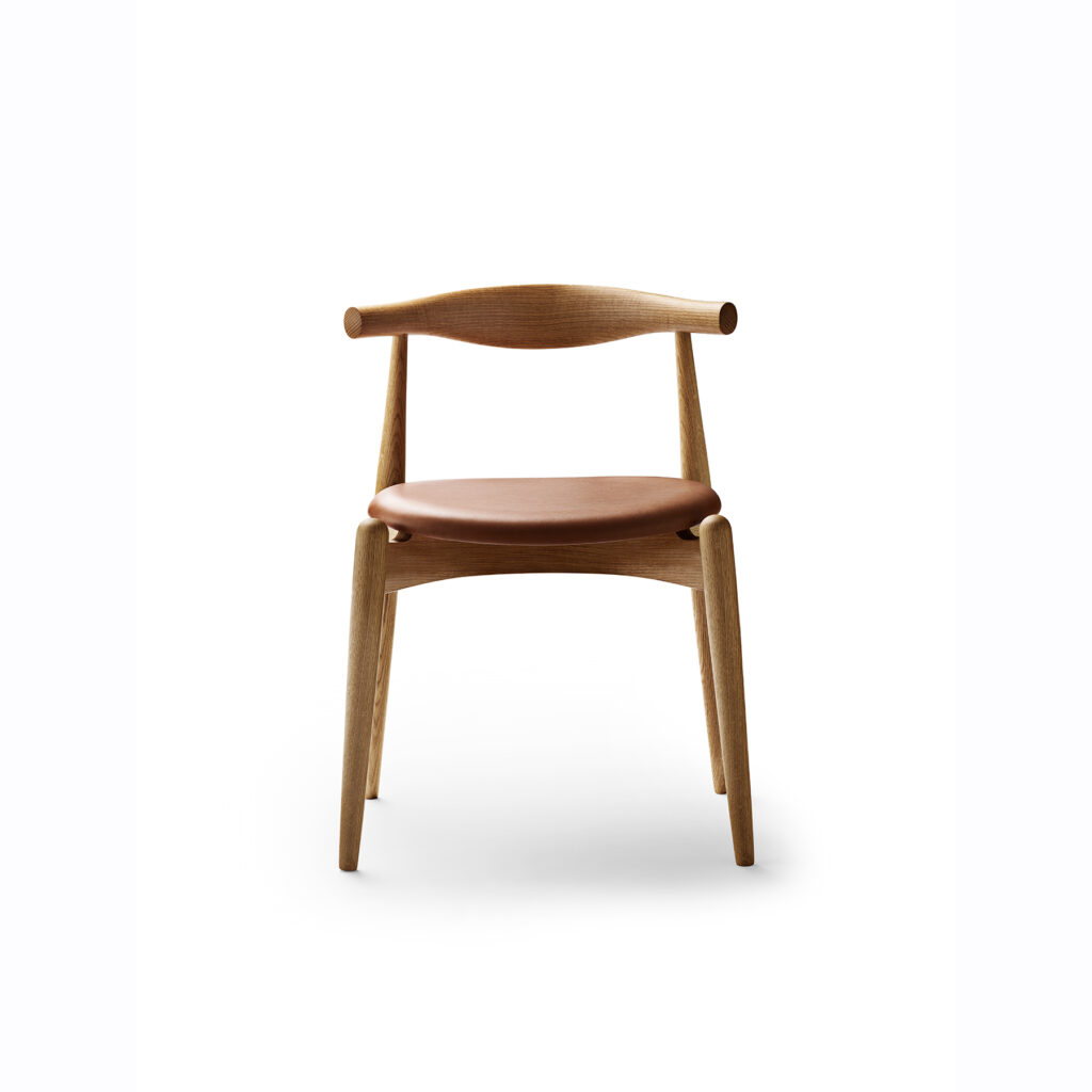 CH20 Elbow Chair, Oil Oak/leather group A