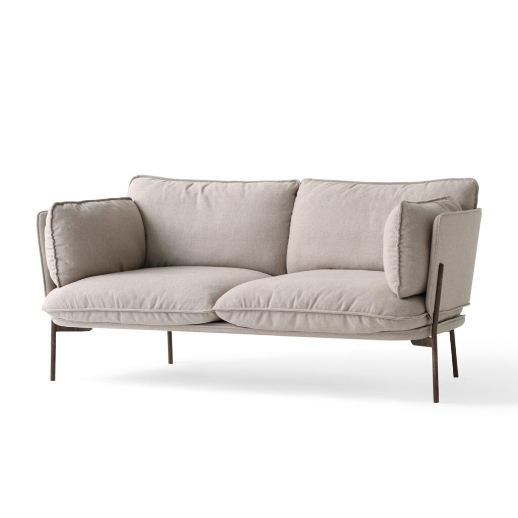 Cloud Sofa LN3.2 3-seater Chrome base Felt gliders