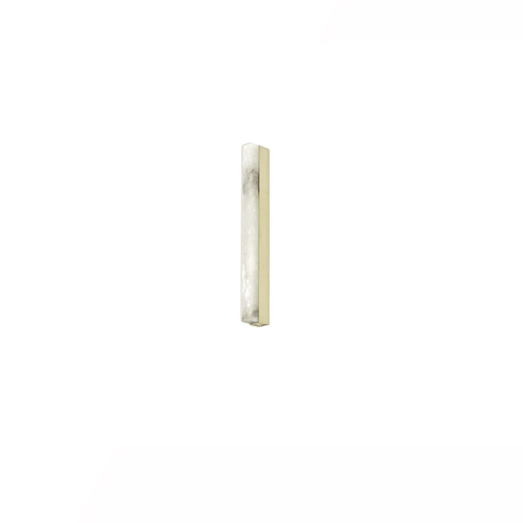 ARTES WALL 600 satin brass and honed alabaste, H60cm