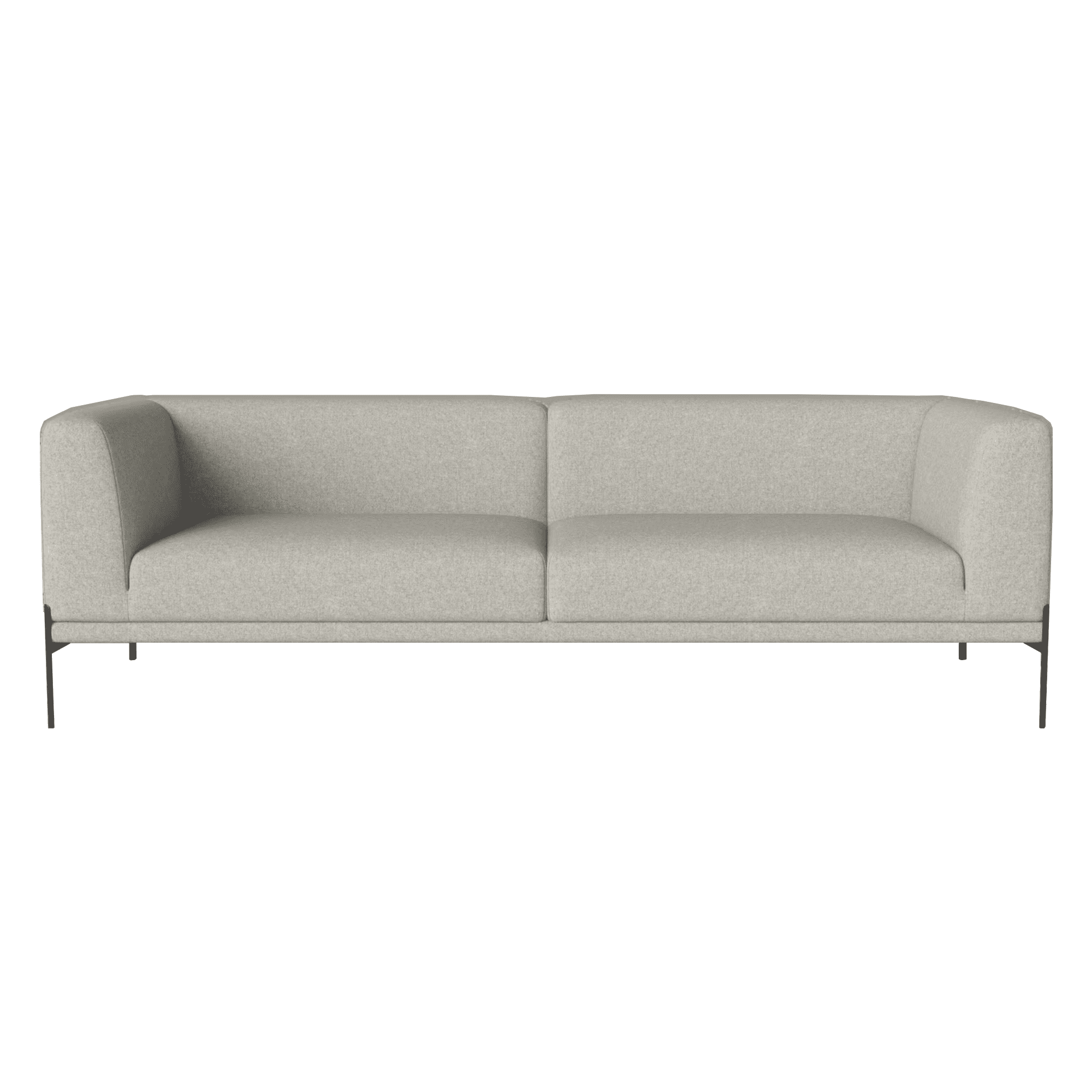 Caisa 3 seater sofa, Nantes, Sand,Brushed steel