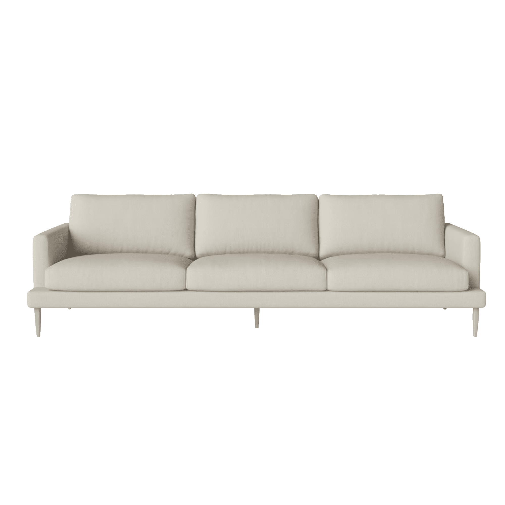 Veneda Slim Sofa 4 seater, Nantes, Sand, Oiled oak