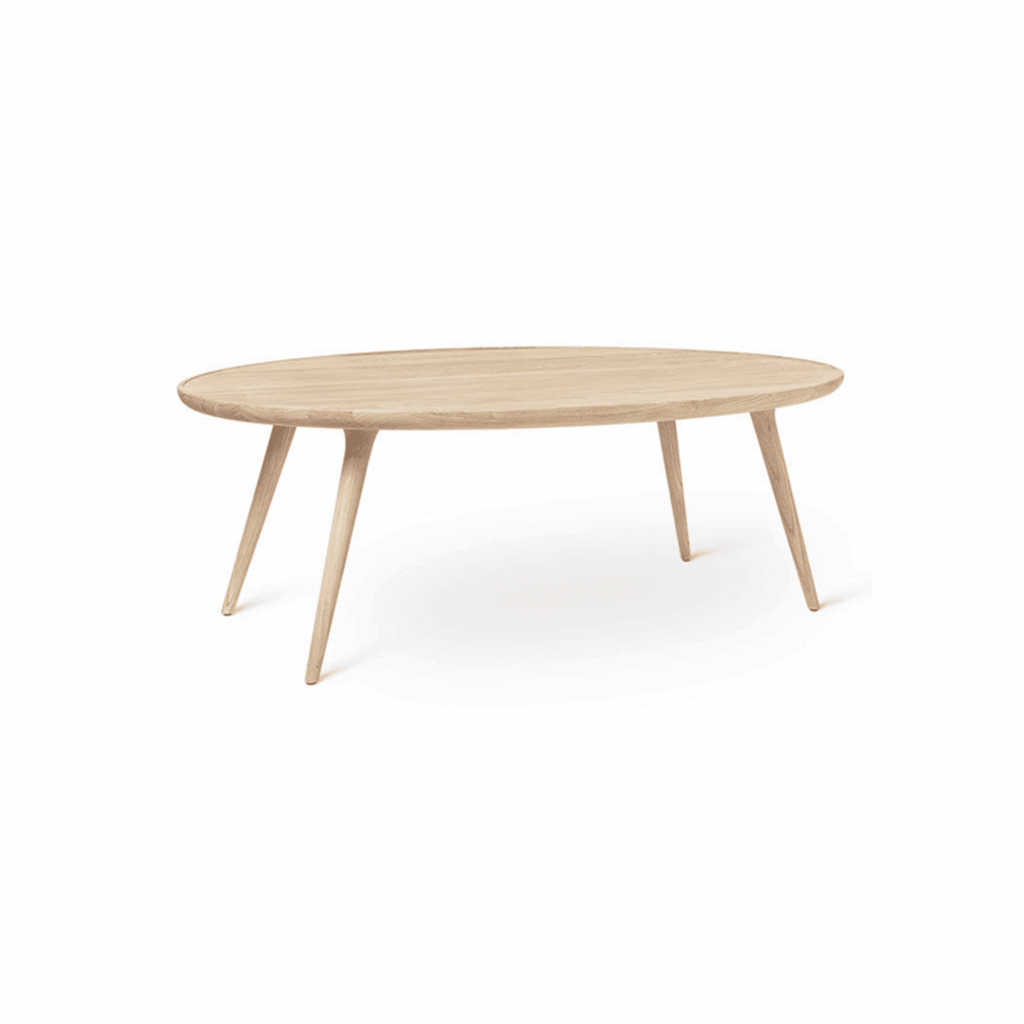 Accent Oval Lounge Table - Sirka Grey Stained Oak, 120x80xH42cm