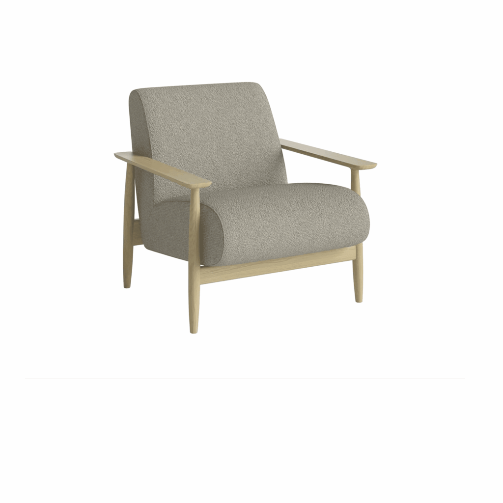 Visti Armchair, Nantes, Sand, Oiled oak