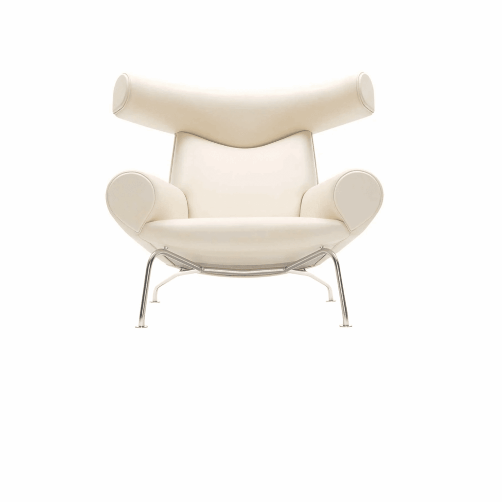Ox Chair, Leather Primo 88, Brushed stainless steel