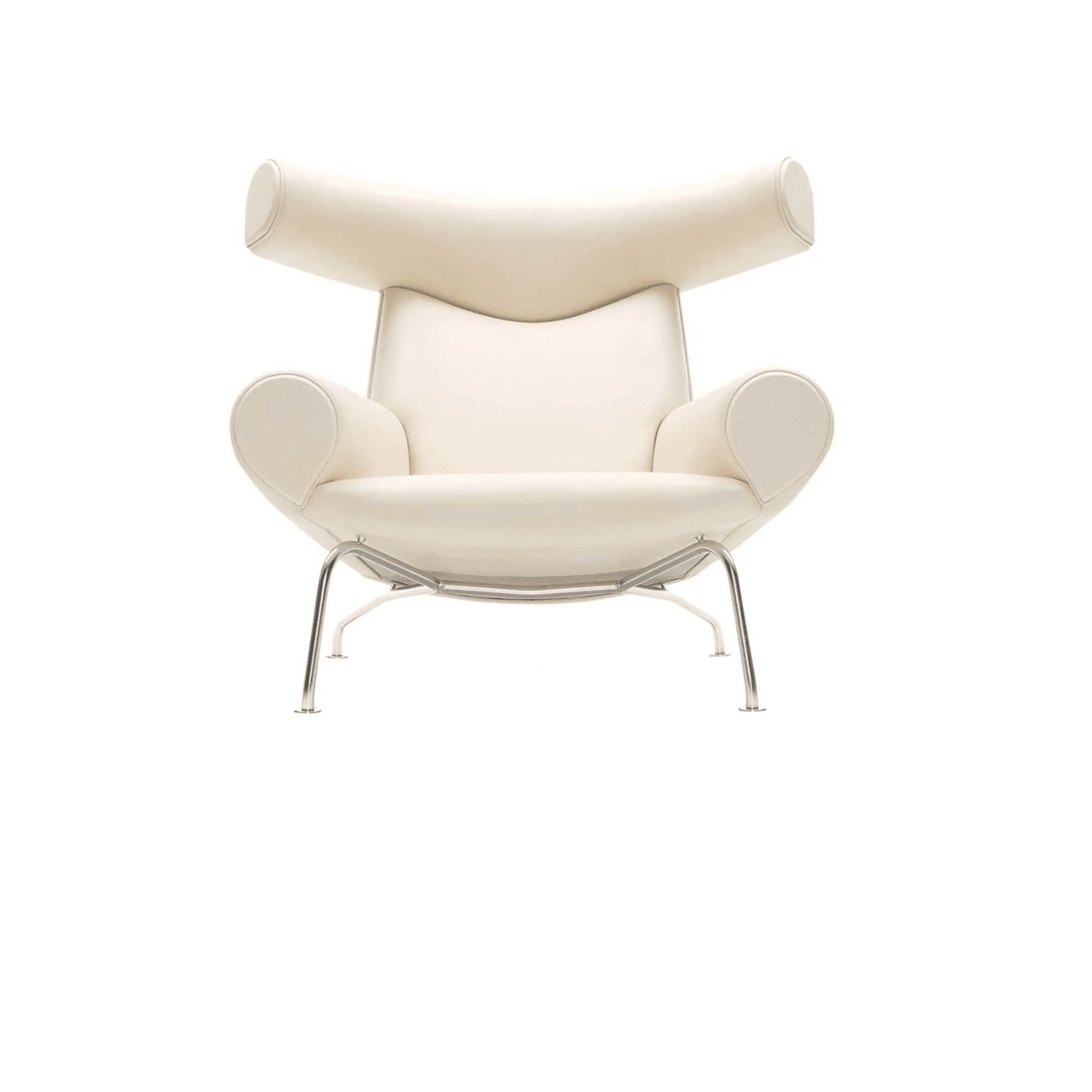 Ox Chair, Leather Primo 88, Brushed stainless steel
