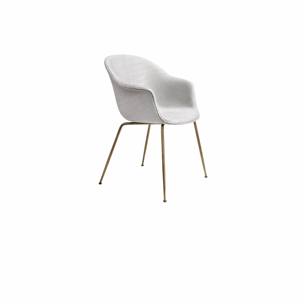 BAT DINING CHAIR - FULLY UPHOLSTERED - WOOD BASE