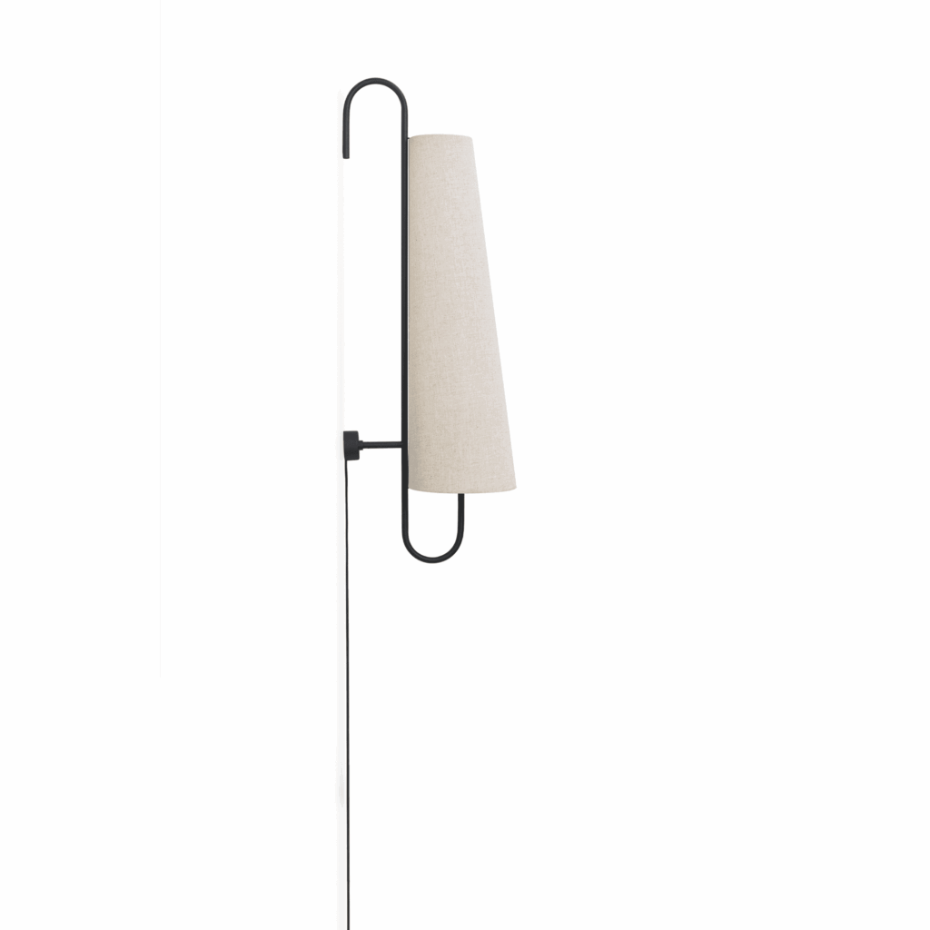 ANCORA WALL LAMP 100 - BLACK/NATURAL