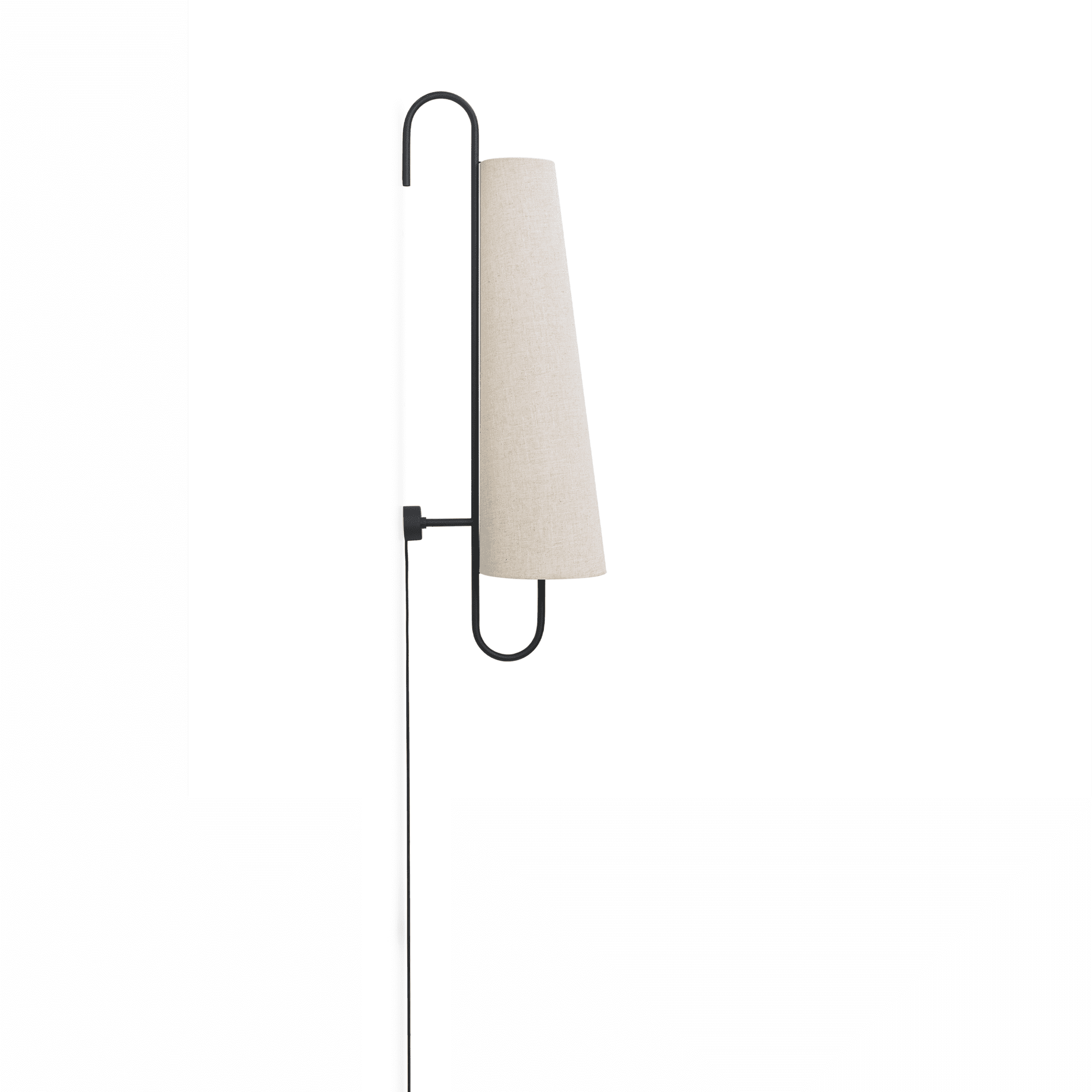 ANCORA WALL LAMP 100 - BLACK/NATURAL
