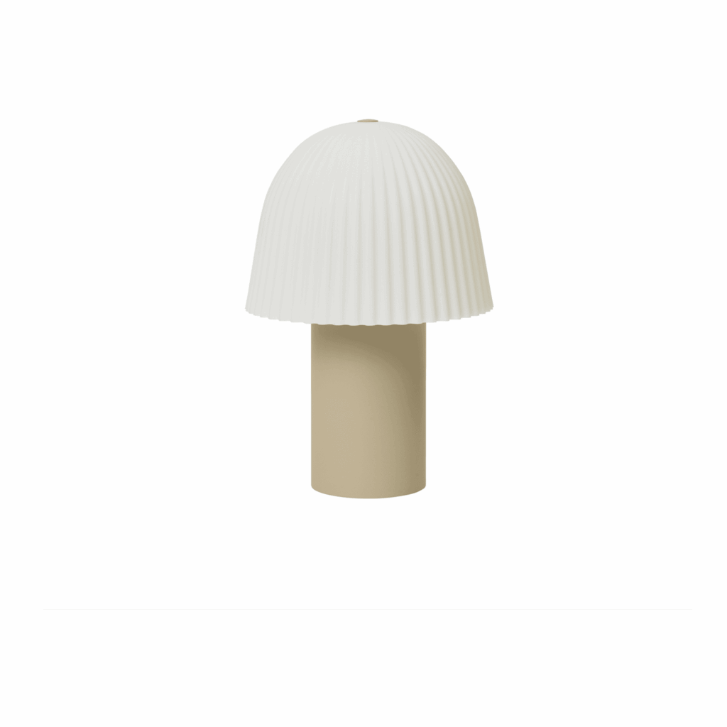 FRILL PORTABLE LAMP - CASHMERE/WHITE