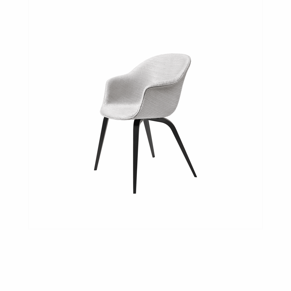 BAT DINING CHAIR - FULLY UPHOLSTERED - WOOD BASE