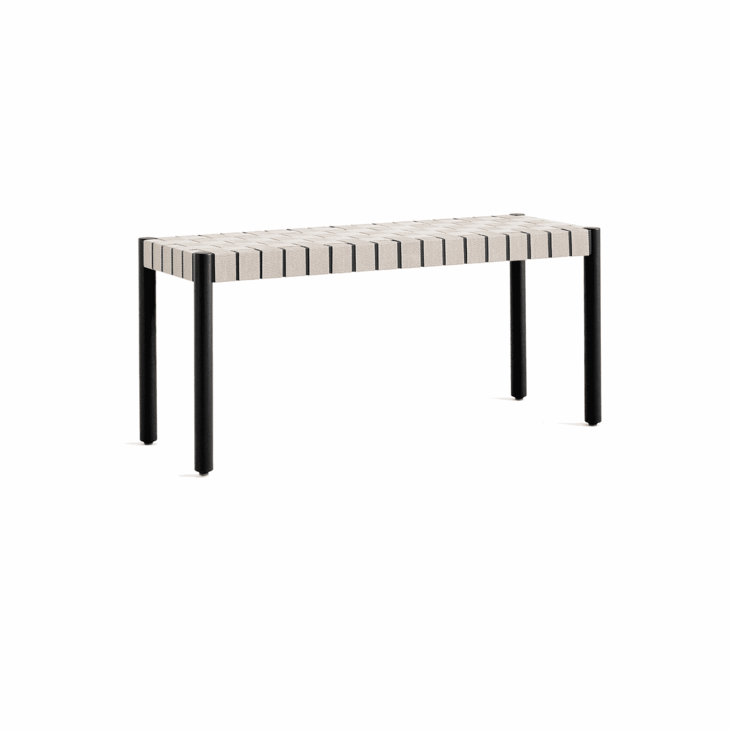 Betty Bench TK4 Small Black lacquered oak legs Felt gliders
