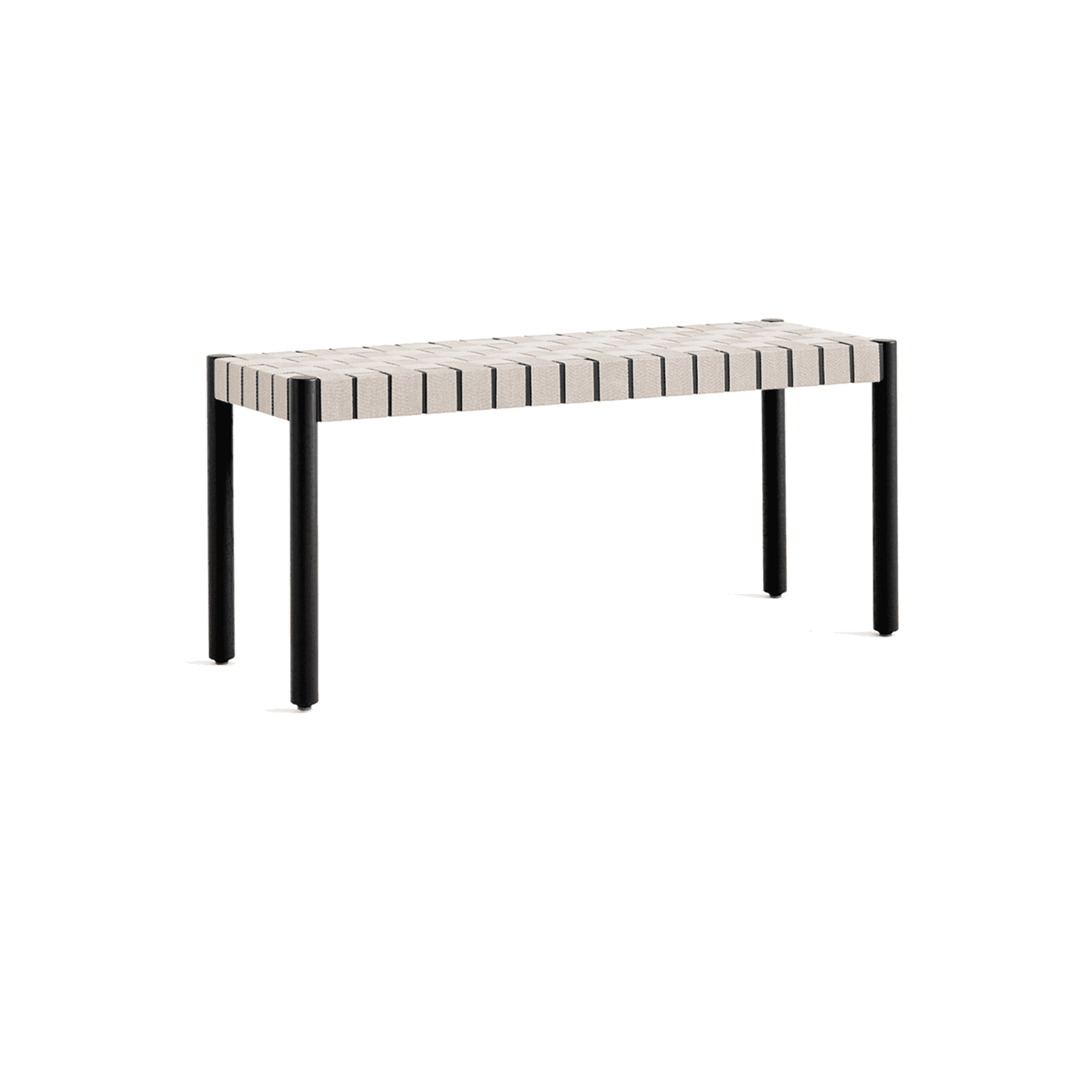 Betty Bench TK4 Small Black lacquered oak legs Felt gliders