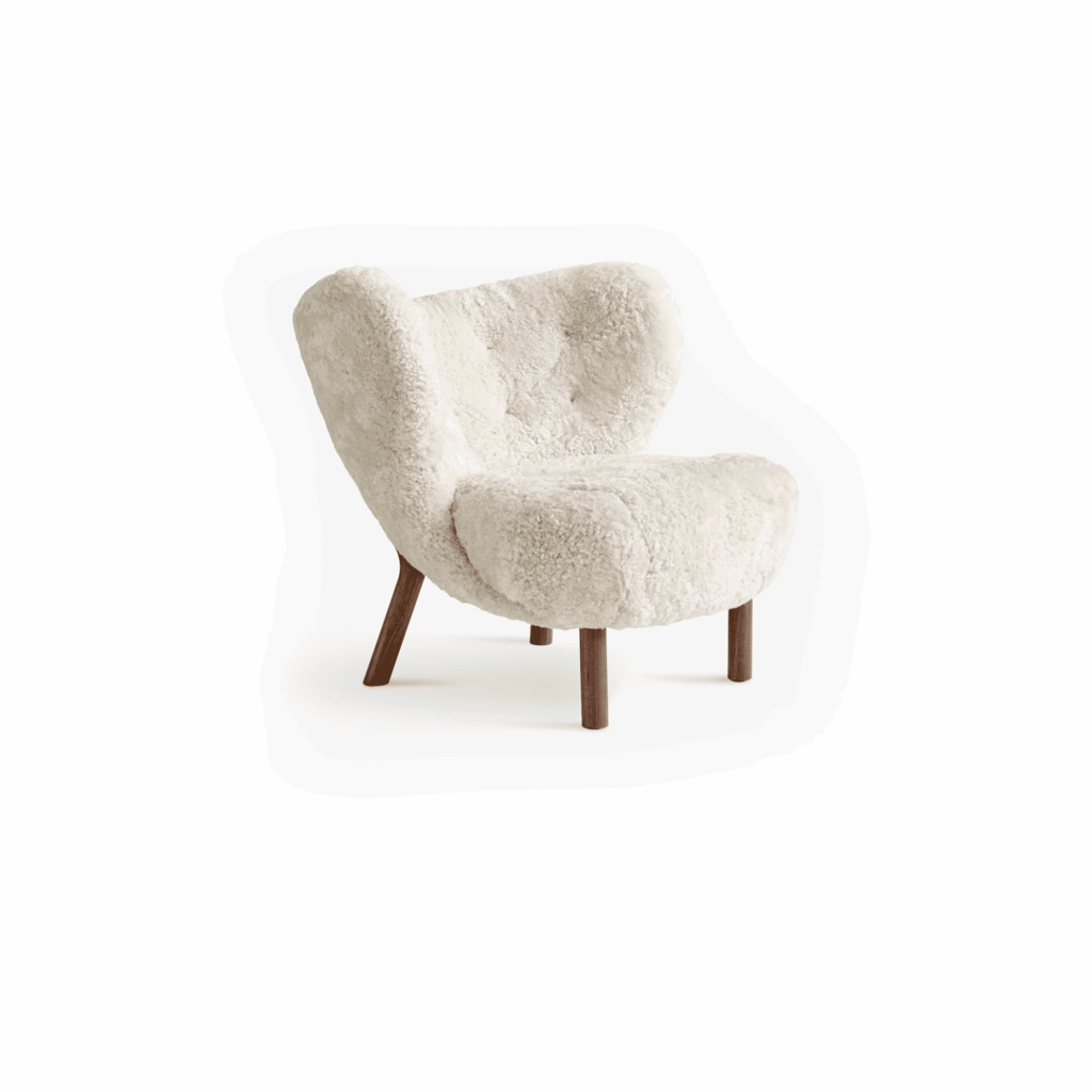 Little Petra Lounge Chair VB1 Oiled walnut legs Felt gliders