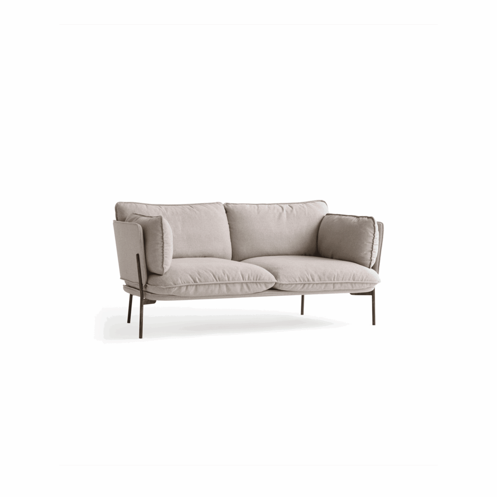 Cloud Sofa LN3.2 3-seater Chrome base Felt gliders