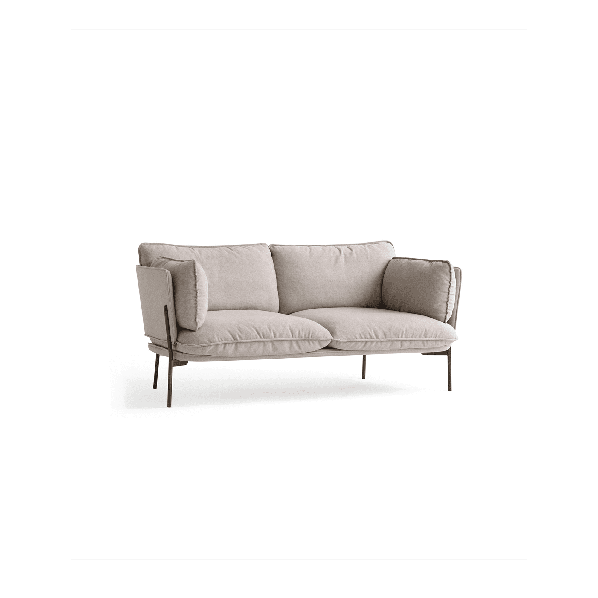 Cloud Sofa LN3.2 3-seater Chrome base Felt gliders