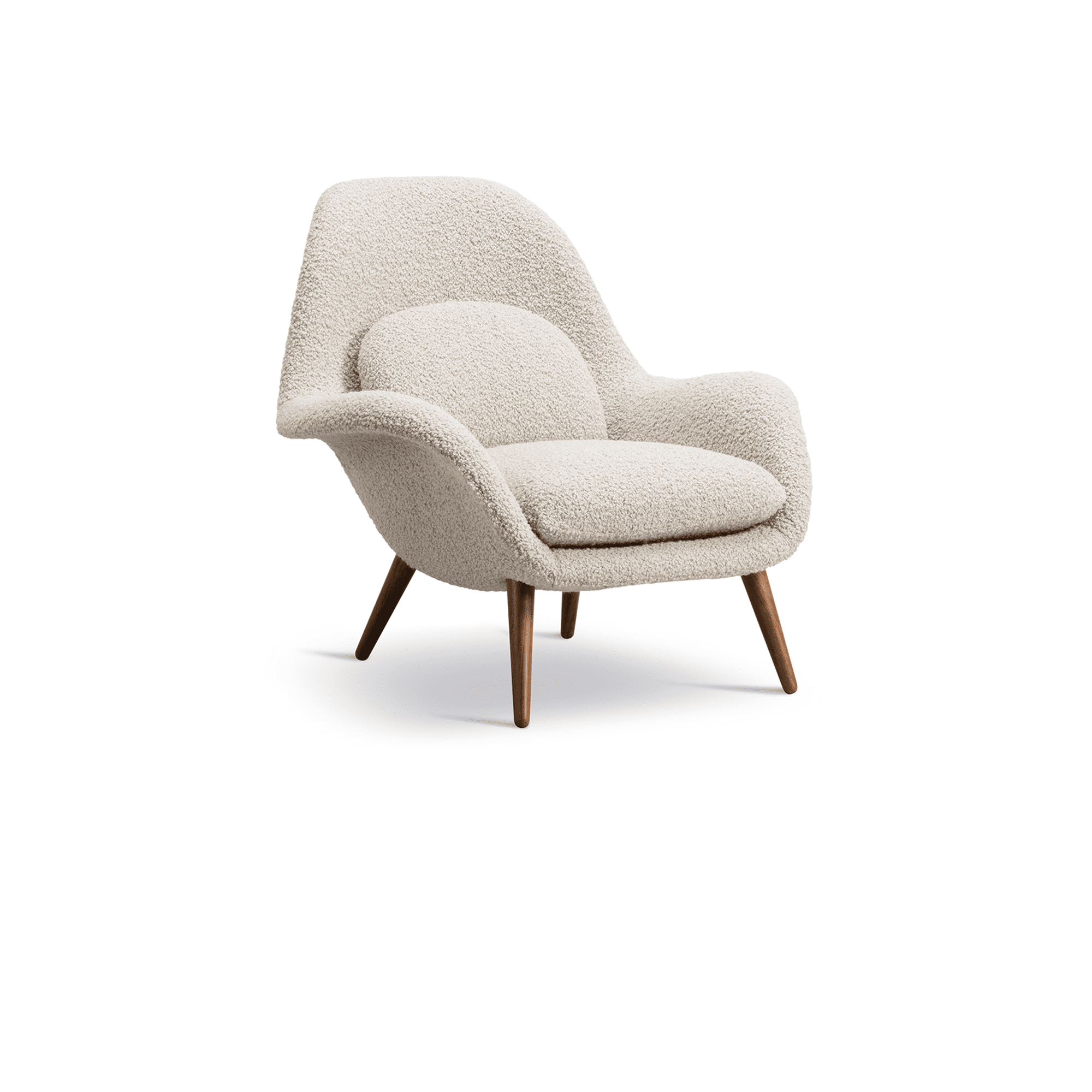 Swoon Lounge chair, Sunniva 717, Walnut lacquer