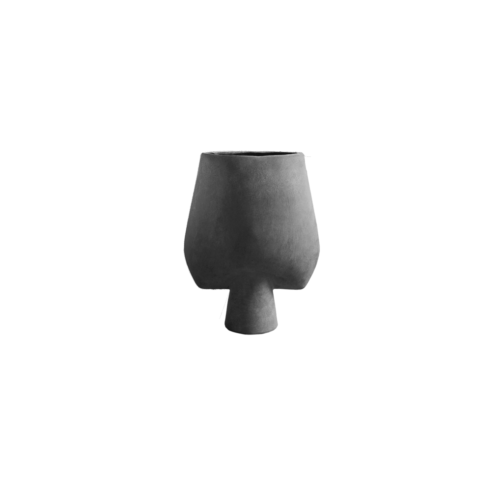 Sphere Vase Square, Big - Dark Grey