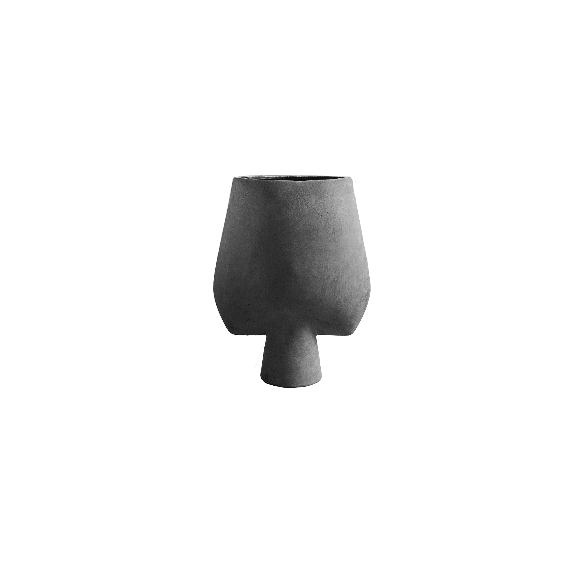 Sphere Vase Square, Big - Dark Grey