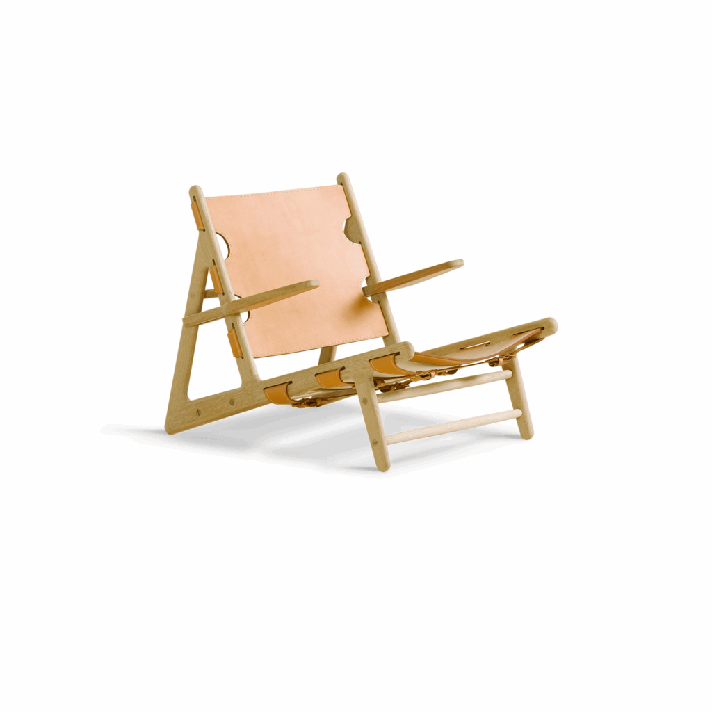 The Hunting Chair, Oak oil, Leather, cognac