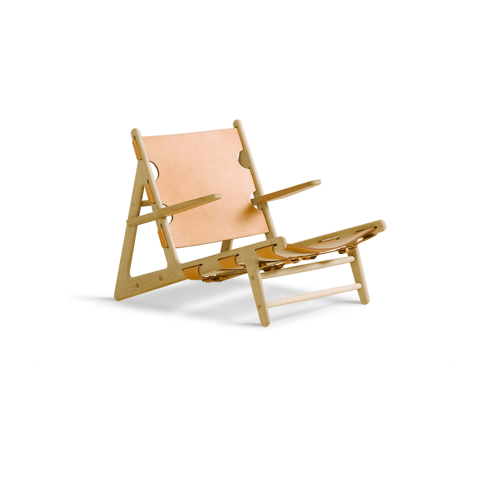 The Hunting Chair, Oak oil, Leather, cognac