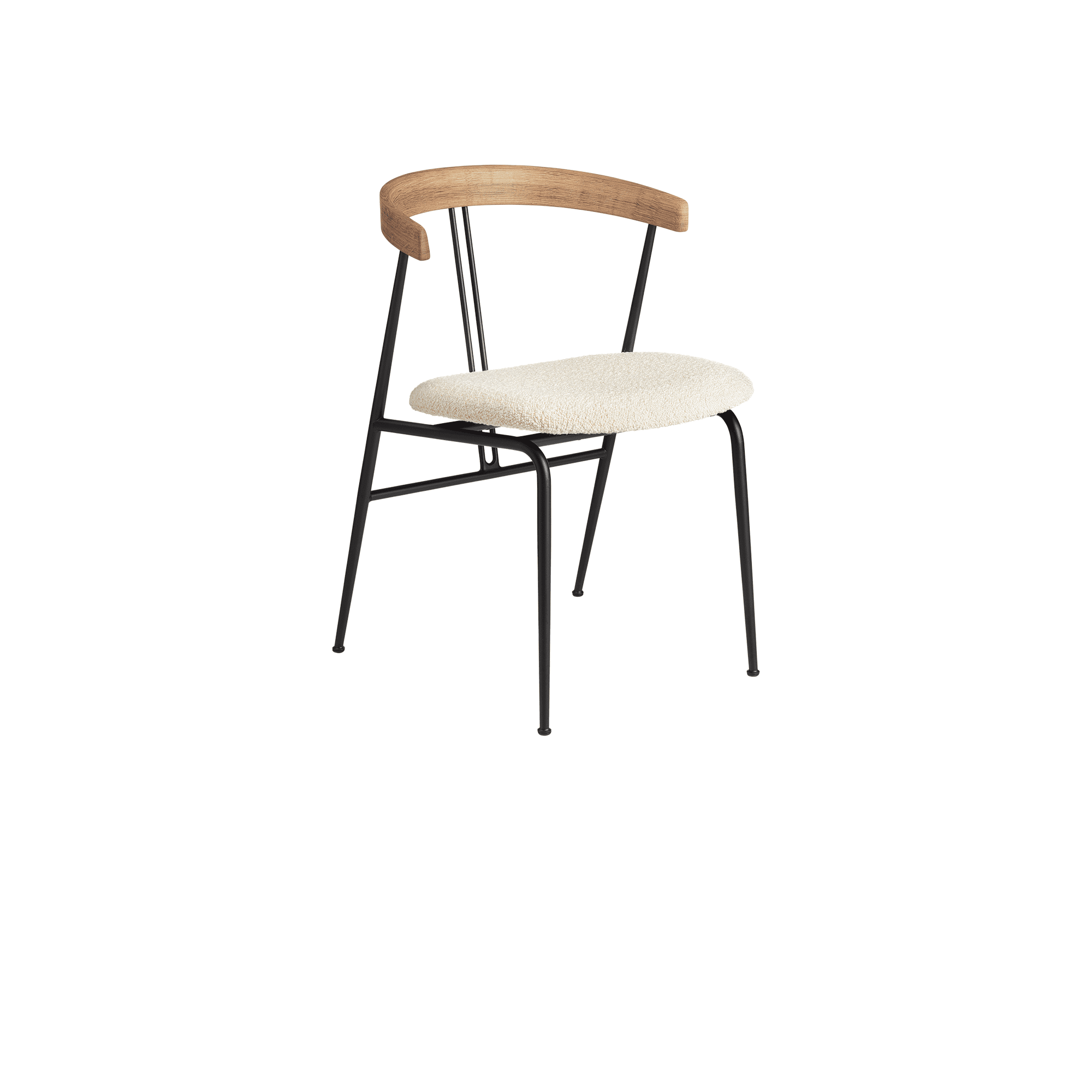 VIOLIN DINING CHAIR - SEAT UPHOLSTERED