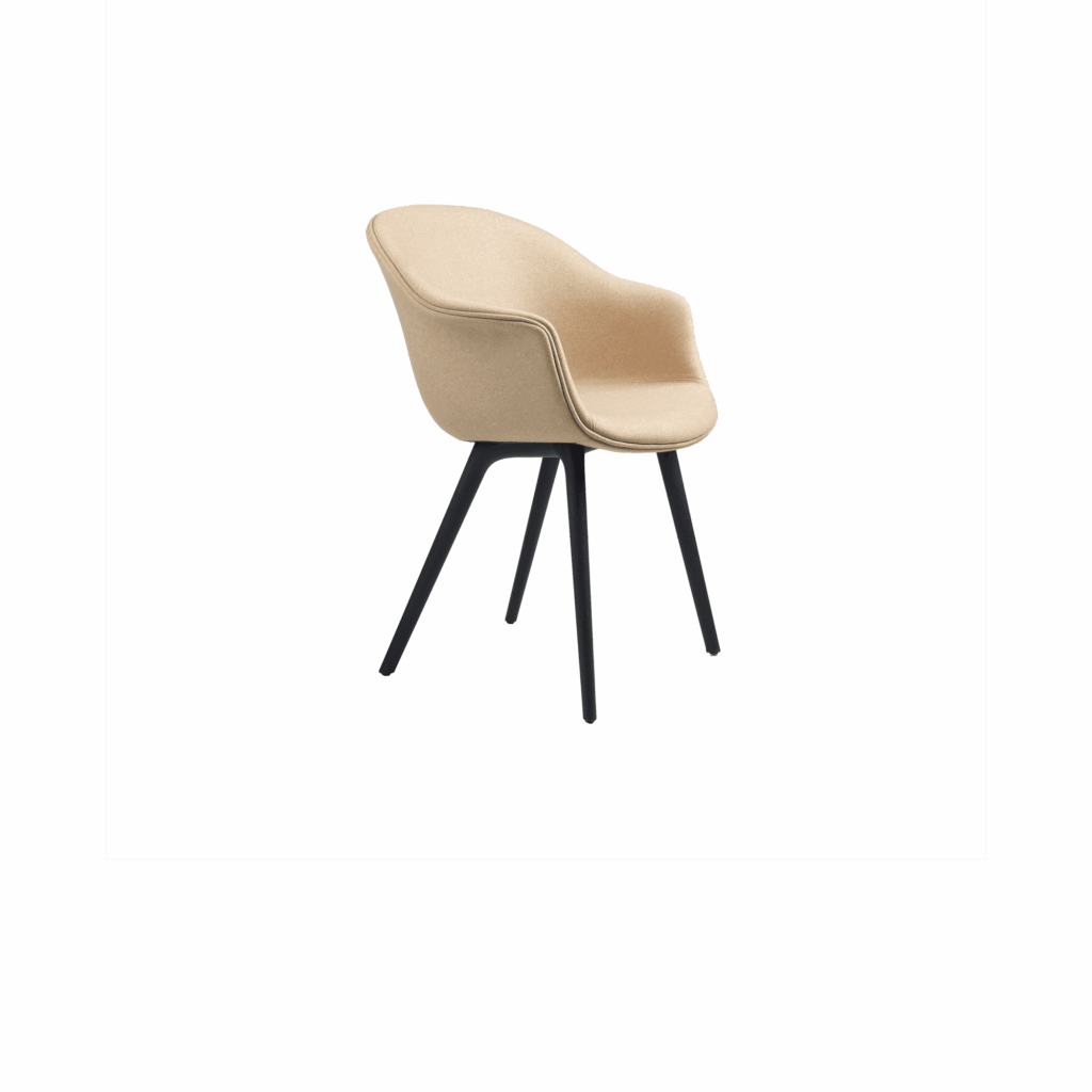 BAT DINING CHAIR - FULLY UPHOLSTERED - PLASTIC BASE