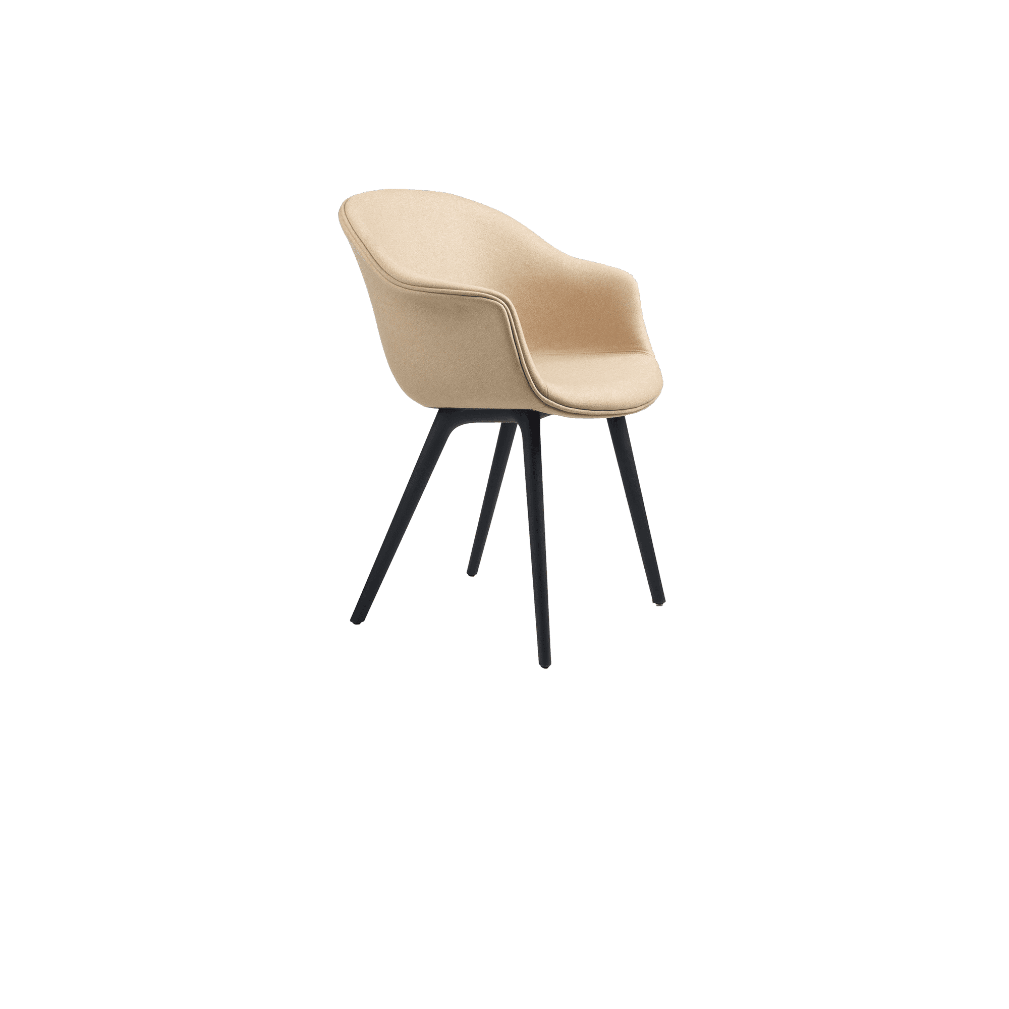 BAT DINING CHAIR - FULLY UPHOLSTERED - PLASTIC BASE