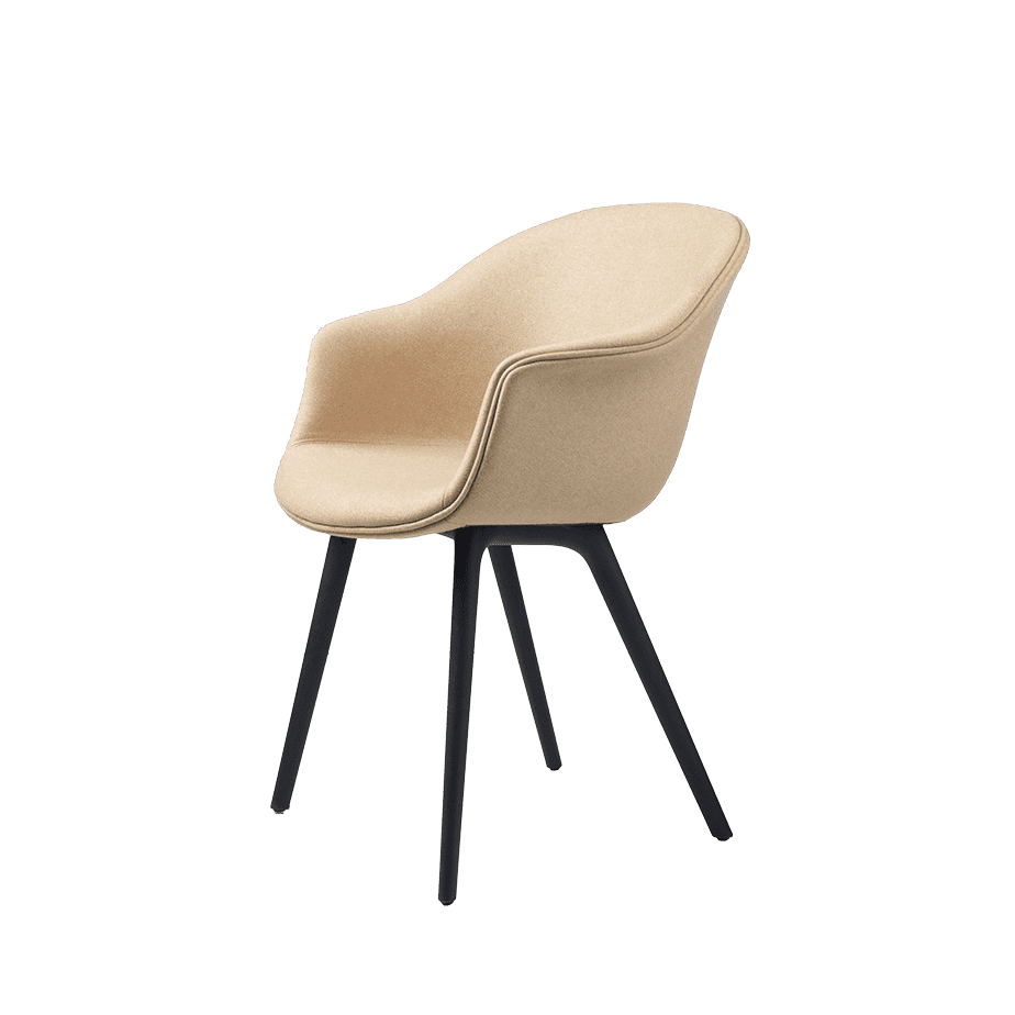 BAT DINING CHAIR - FULLY UPHOLSTERED - PLASTIC BASE