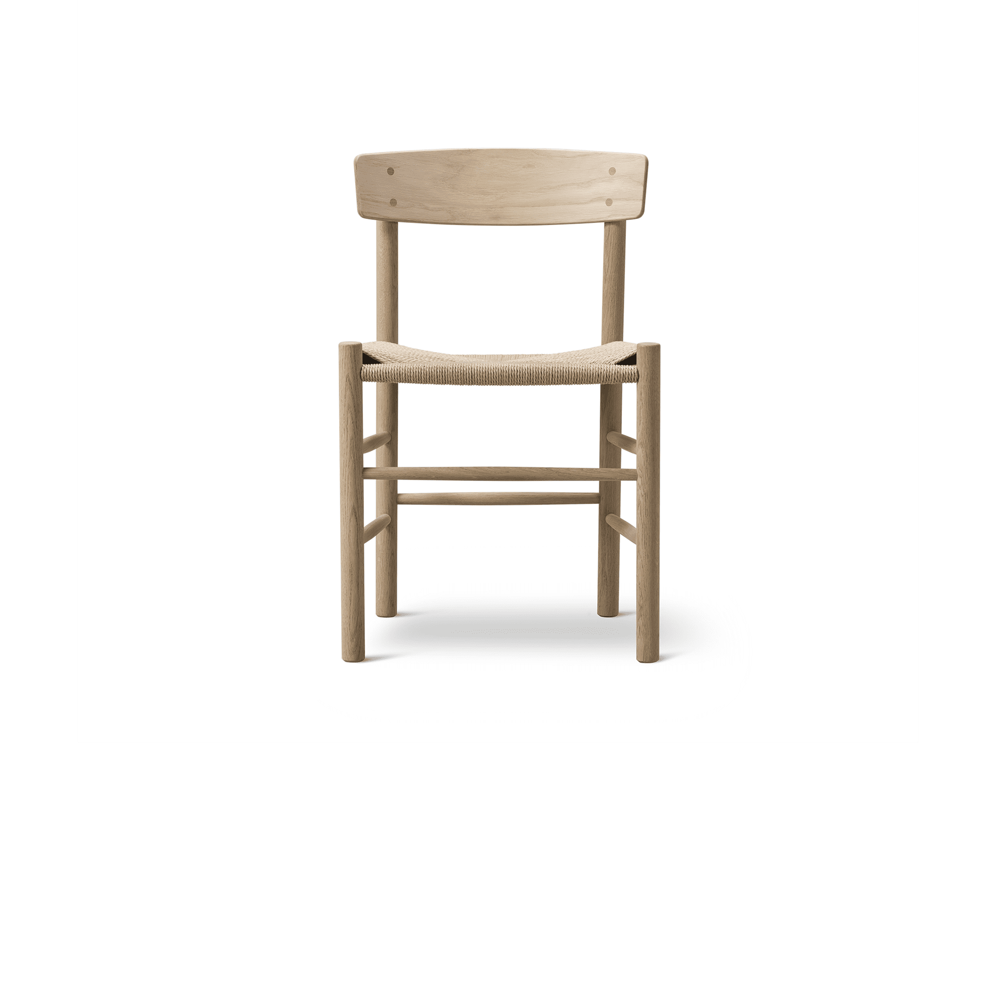 J39 Dining Chair, Oak oil, Natural paper cord, Sh 46 cm