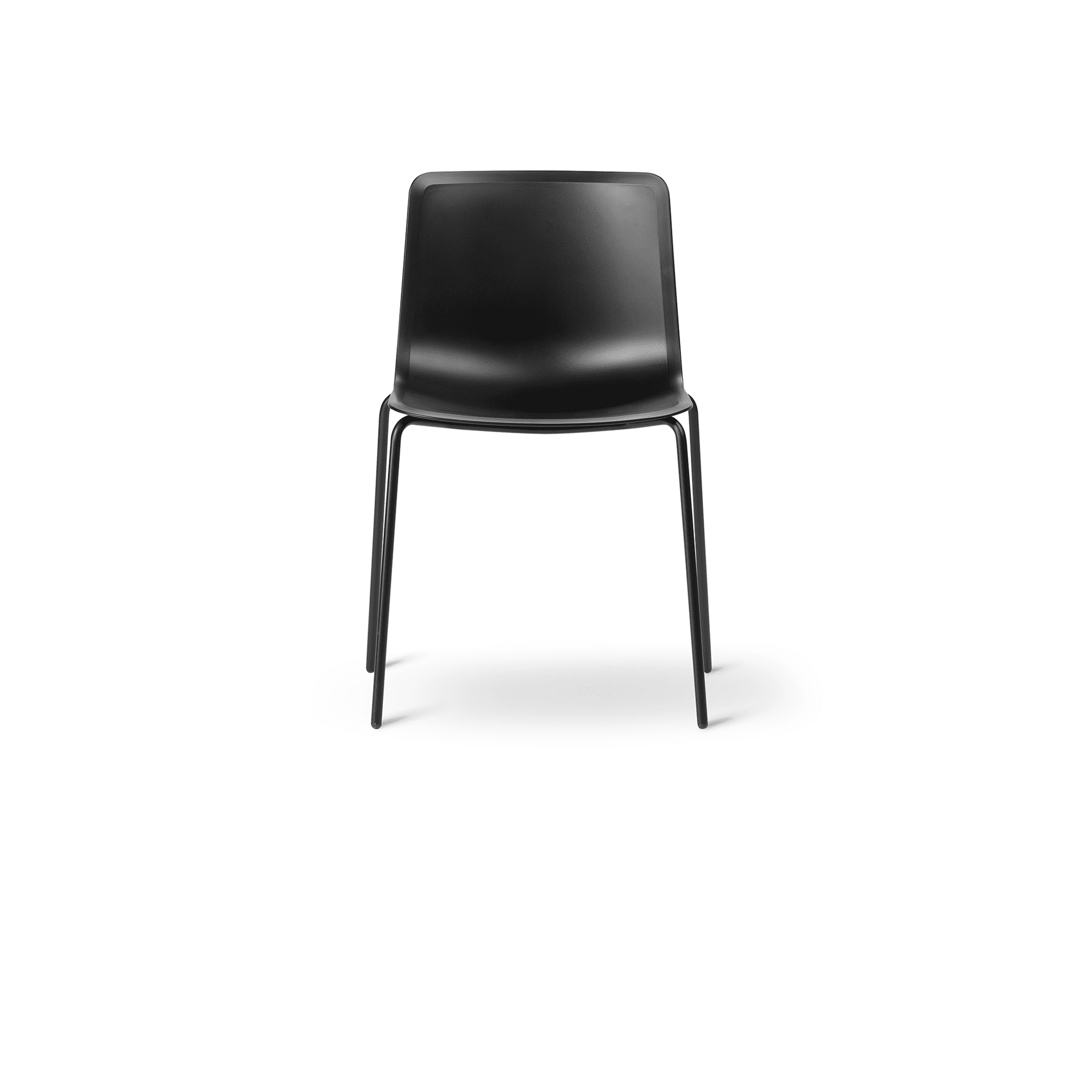 Pato 4-Leg Chair, Tube base, Black
