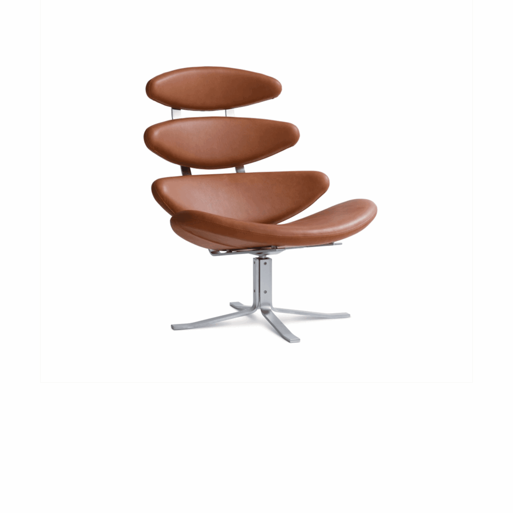 Corona Chair, Leather group 1, Brushed steel