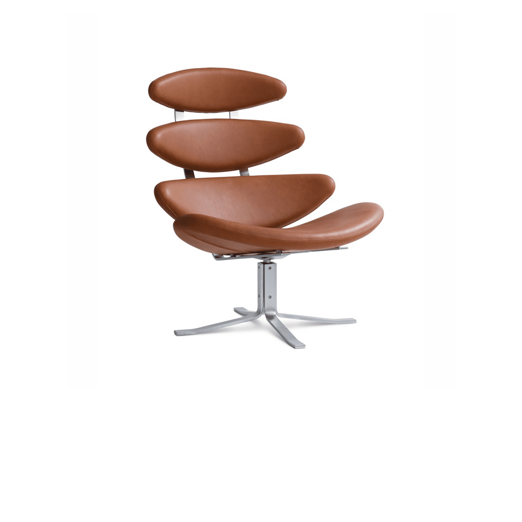 Corona Chair, Leather group 1, Brushed steel