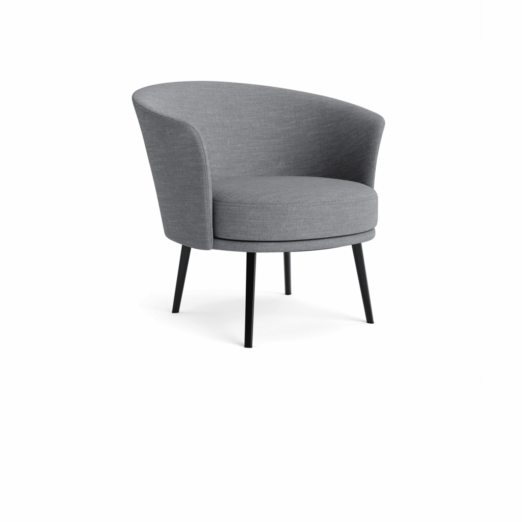 Dorso Lounge Chair, Black base, Remix 143