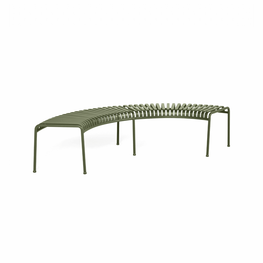 Palissade Park Bench Inc. Middle Leg, Olive