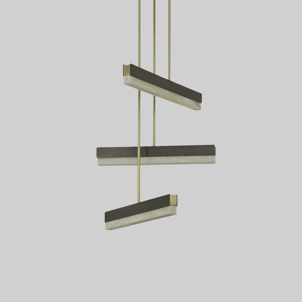 ARTES PENDANT COLLECTIVE 600 bronze and honed alabaster, 61x55cm