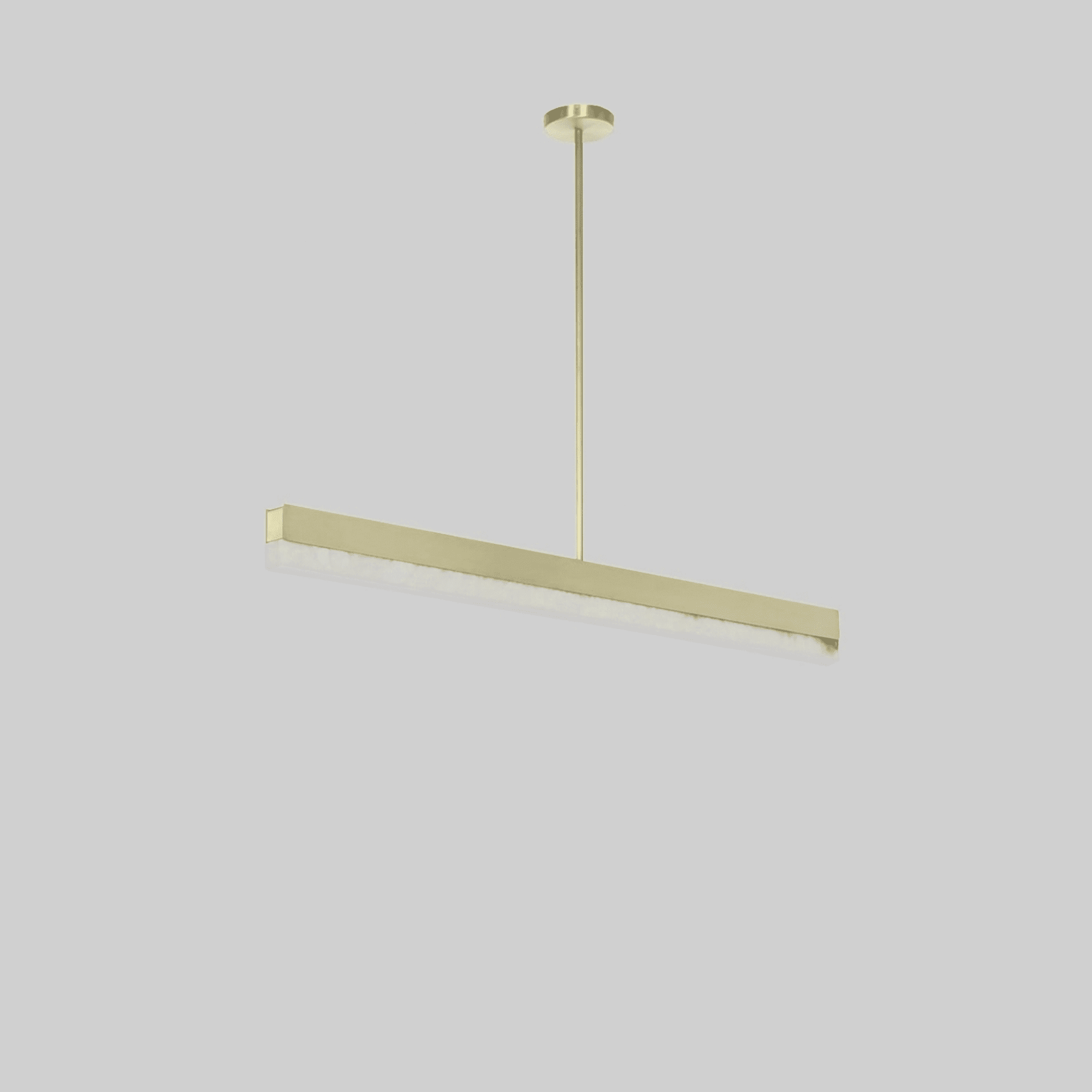 ARTES PENDANT 900 satin brass and honed alabaster, W90cm