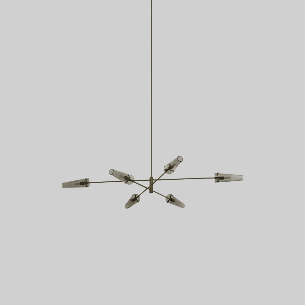 AXIS PENDANT LARGE bronze with smoked glass, 172x117cm